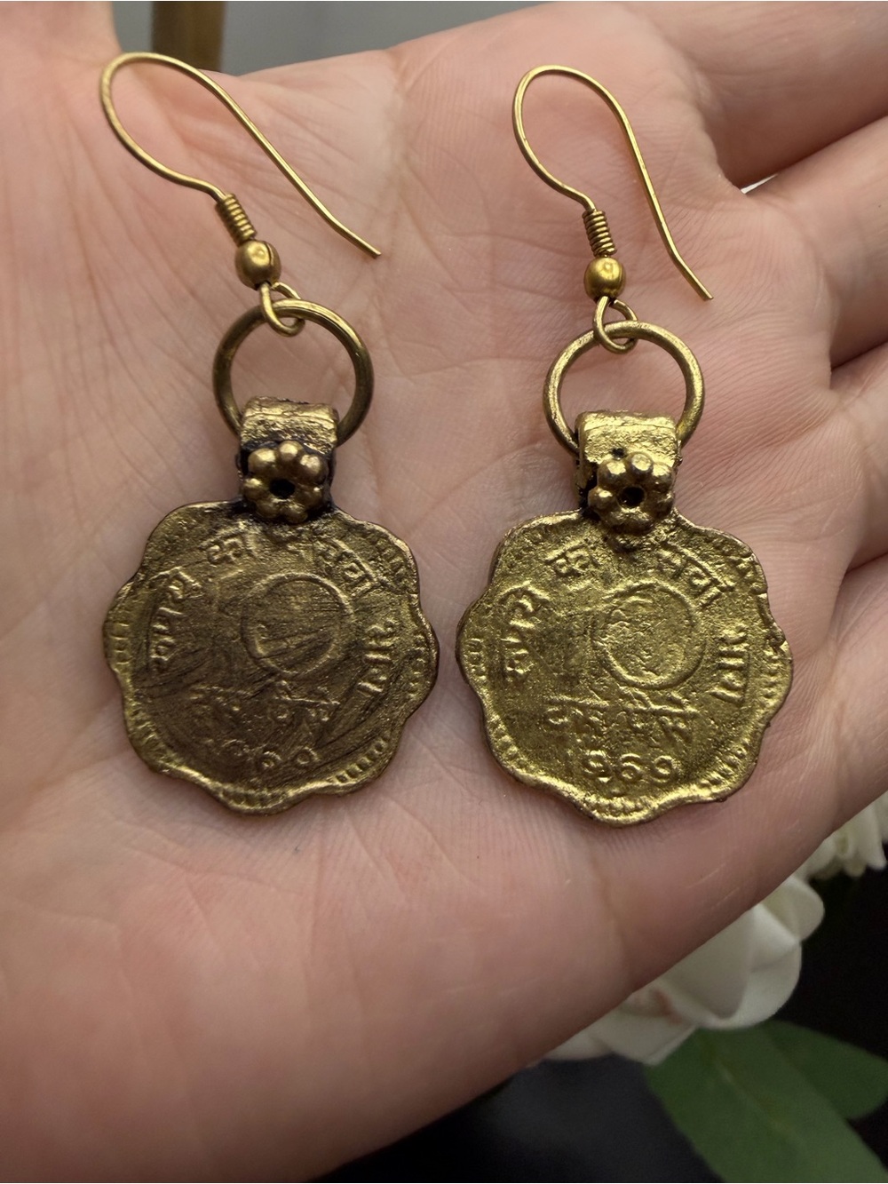 Gold-Tone Coin Drop Earrings - Women's Jewelry - Picture 2 of 3